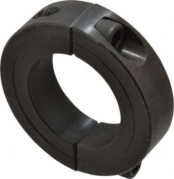 Climax Metal Products - 1-3/8" Bore, Steel, Two Piece Shaft Collar - 2-1/4" Outside Diam, 9/16" Wide - Industrial Tool & Supply