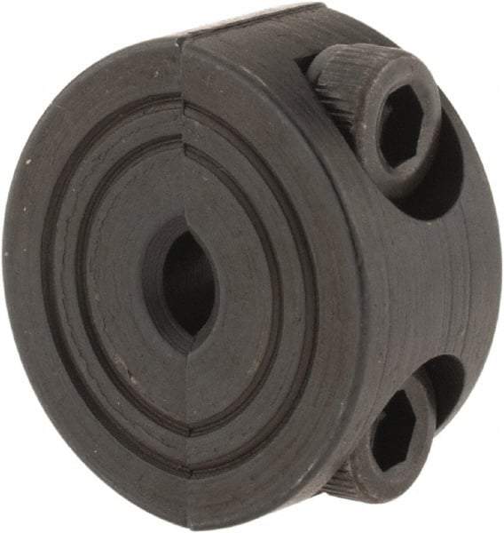 Climax Metal Products - 4mm Bore, Steel, Two Piece Shaft Collar - 11/16" Outside Diam - Industrial Tool & Supply