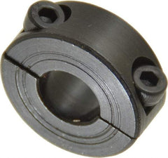 Climax Metal Products - 12mm Bore, Steel, Two Piece Shaft Collar - 1-1/8" Outside Diam - Industrial Tool & Supply