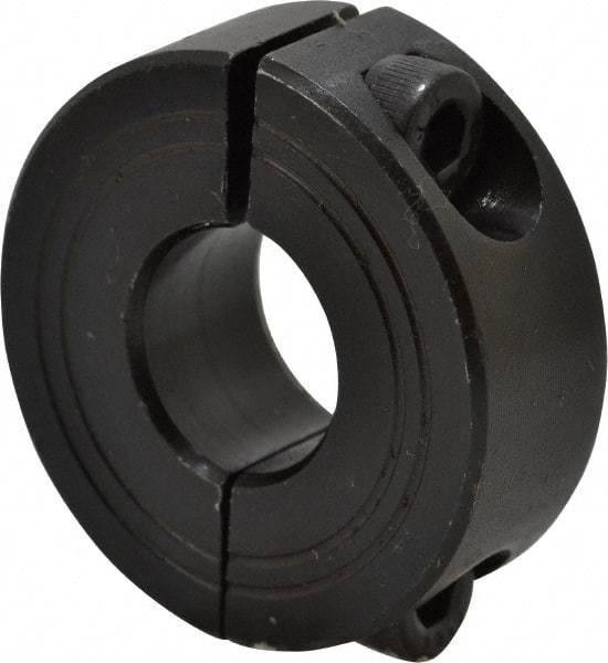 Climax Metal Products - 13mm Bore, Steel, Two Piece Shaft Collar - 1-1/4" Outside Diam - Industrial Tool & Supply