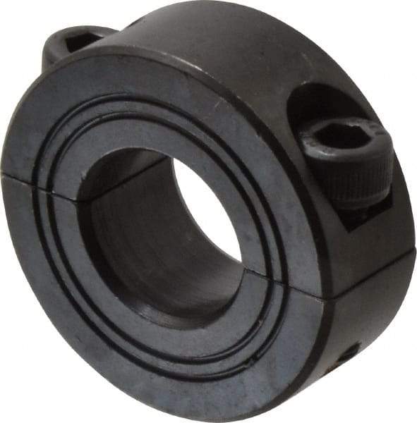 Climax Metal Products - 16mm Bore, Steel, Two Piece Shaft Collar - 1-3/8" Outside Diam - Industrial Tool & Supply