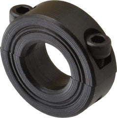 Climax Metal Products - 18mm Bore, Steel, Two Piece Shaft Collar - 1-1/2" Outside Diam - Industrial Tool & Supply