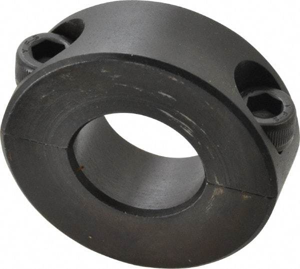 Climax Metal Products - 21mm Bore, Steel, Two Piece Shaft Collar - 1-3/4" Outside Diam - Industrial Tool & Supply