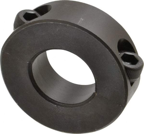 Climax Metal Products - 22mm Bore, Steel, Two Piece Shaft Collar - 1-3/4" Outside Diam - Industrial Tool & Supply