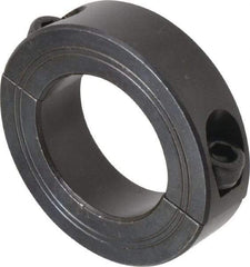 Climax Metal Products - 34mm Bore, Steel, Two Piece Shaft Collar - 2-1/4" Outside Diam - Industrial Tool & Supply