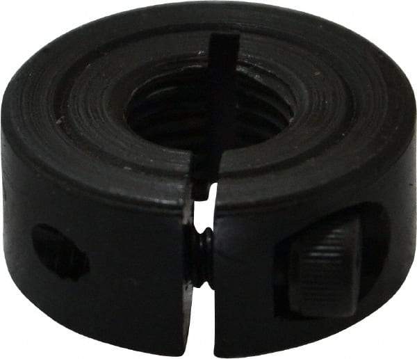 Climax Metal Products - 3/8-24 Thread, Steel, One Piece Threaded Shaft Collar - 7/8" Outside Diam, 3/8" Wide - Industrial Tool & Supply