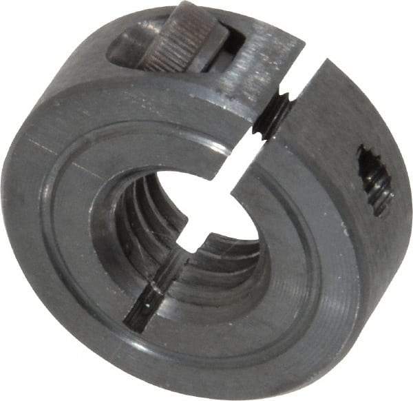 Climax Metal Products - 1/2-13 Thread, Steel, One Piece Threaded Shaft Collar - 1-1/8" Outside Diam, 13/32" Wide - Industrial Tool & Supply