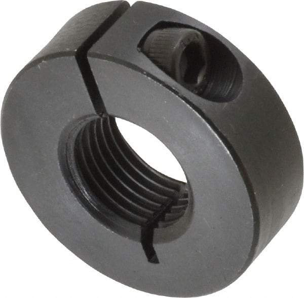 Climax Metal Products - 5/8-18 Thread, Steel, One Piece Threaded Shaft Collar - 1-5/16" Outside Diam, 7/16" Wide - Industrial Tool & Supply