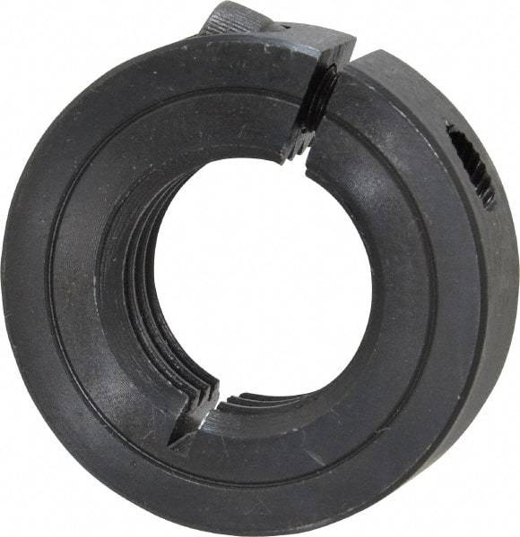 Climax Metal Products - 1-8 Thread, Steel, One Piece Threaded Shaft Collar - 1-3/4" Outside Diam, 1/2" Wide - Industrial Tool & Supply