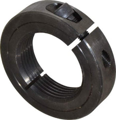 Climax Metal Products - 1-1/2-12 Thread, Steel, One Piece Threaded Shaft Collar - 2-3/8" Outside Diam, 9/16" Wide - Industrial Tool & Supply