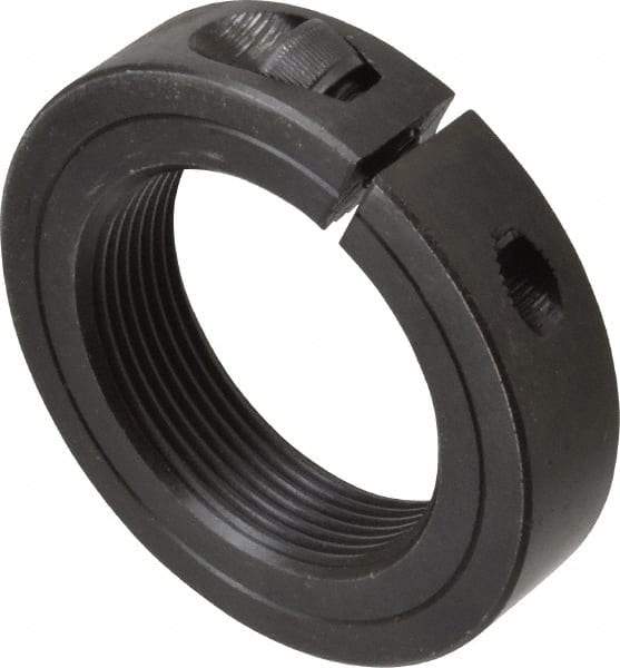 Climax Metal Products - 2-12 Thread, Steel, One Piece Threaded Shaft Collar - 3" Outside Diam, 11/16" Wide - Industrial Tool & Supply