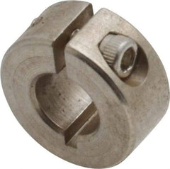 Climax Metal Products - 5/16" Bore, Stainless Steel, One Piece Clamp Collar - 11/16" Outside Diam, 5/16" Wide - Industrial Tool & Supply