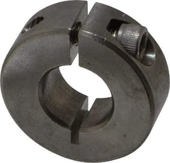 Climax Metal Products - 1/2" Bore, Stainless Steel, One Piece Clamp Collar - 1-1/8" Outside Diam, 13/32" Wide - Industrial Tool & Supply