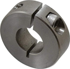 Climax Metal Products - 9/16" Bore, Stainless Steel, One Piece Clamp Collar - 1-5/16" Outside Diam, 7/16" Wide - Industrial Tool & Supply