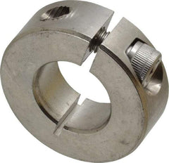 Climax Metal Products - 3/4" Bore, Stainless Steel, One Piece Clamp Collar - 1-1/2" Outside Diam, 1/2" Wide - Industrial Tool & Supply