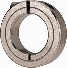 Climax Metal Products - 1-1/8" Bore, Stainless Steel, One Piece Clamp Collar - 1-7/8" Outside Diam, 1/2" Wide - Industrial Tool & Supply