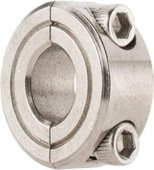 Climax Metal Products - 5/16" Bore, Stainless Steel, Two Piece Shaft Collar - 11/16" Outside Diam, 5/16" Wide - Industrial Tool & Supply