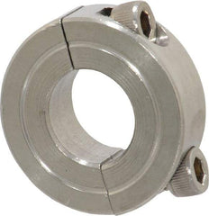 Climax Metal Products - 5/8" Bore, Stainless Steel, Two Piece Shaft Collar - 1-5/16" Outside Diam, 7/16" Wide - Industrial Tool & Supply