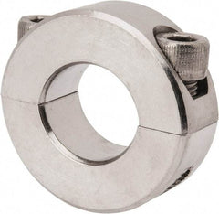 Climax Metal Products - 3/4" Bore, Stainless Steel, Two Piece Shaft Collar - 1-1/2" Outside Diam, 1/2" Wide - Industrial Tool & Supply