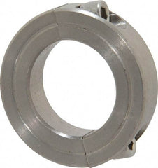 Climax Metal Products - 1-1/8" Bore, Stainless Steel, Two Piece Shaft Collar - 1-7/8" Outside Diam, 1/2" Wide - Industrial Tool & Supply