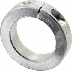 Climax Metal Products - 2" Bore, Aluminum, One Piece Clamp Collar - 3" Outside Diam, 11/16" Wide - Industrial Tool & Supply