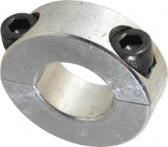 Climax Metal Products - 3/4" Bore, Aluminum, Two Piece Shaft Collar - 1-1/2" Outside Diam, 1/2" Wide - Industrial Tool & Supply