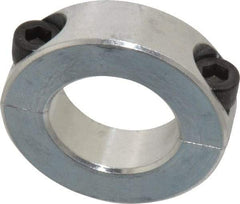 Climax Metal Products - 1" Bore, Aluminum, Two Piece Shaft Collar - 1-3/4" Outside Diam, 1/2" Wide - Industrial Tool & Supply