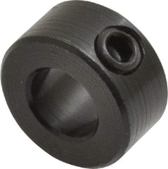 Climax Metal Products - 3/8" Bore, Steel, Set Screw Shaft Collar - 3/4" Outside Diam, 3/8" Wide - Industrial Tool & Supply