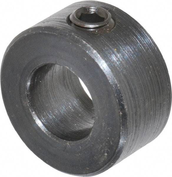 Climax Metal Products - 7/16" Bore, Steel, Set Screw Shaft Collar - 7/8" Outside Diam, 7/16" Wide - Industrial Tool & Supply