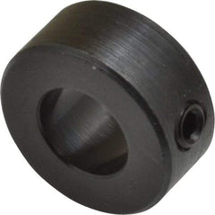 Climax Metal Products - 1/2" Bore, Steel, Set Screw Shaft Collar - 1" Outside Diam, 7/16" Wide - Industrial Tool & Supply