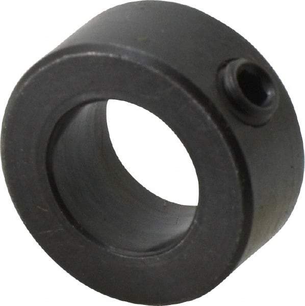 Climax Metal Products - 9/16" Bore, Steel, Set Screw Shaft Collar - 1" Outside Diam, 7/16" Wide - Industrial Tool & Supply