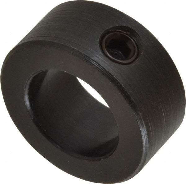 Climax Metal Products - 3/4" Bore, Steel, Set Screw Shaft Collar - 1-1/4" Outside Diam, 9/16" Wide - Industrial Tool & Supply