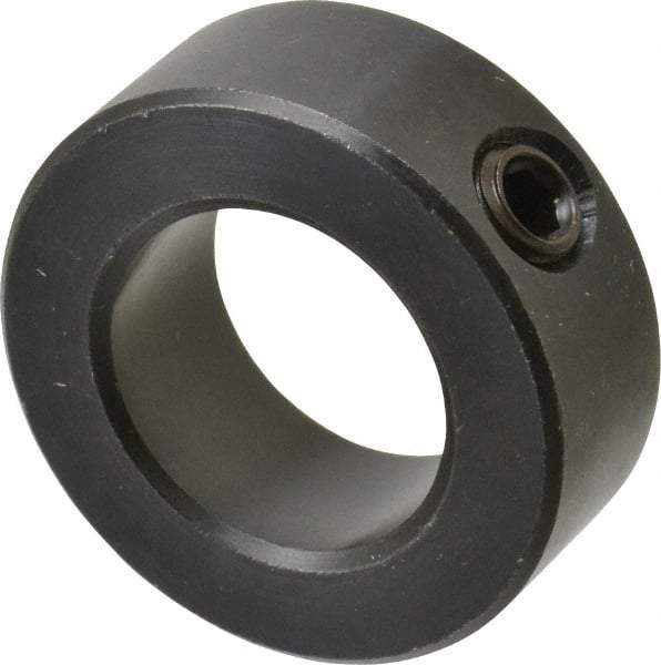 Climax Metal Products - 7/8" Bore, Steel, Set Screw Shaft Collar - 1-1/2" Outside Diam, 9/16" Wide - Industrial Tool & Supply