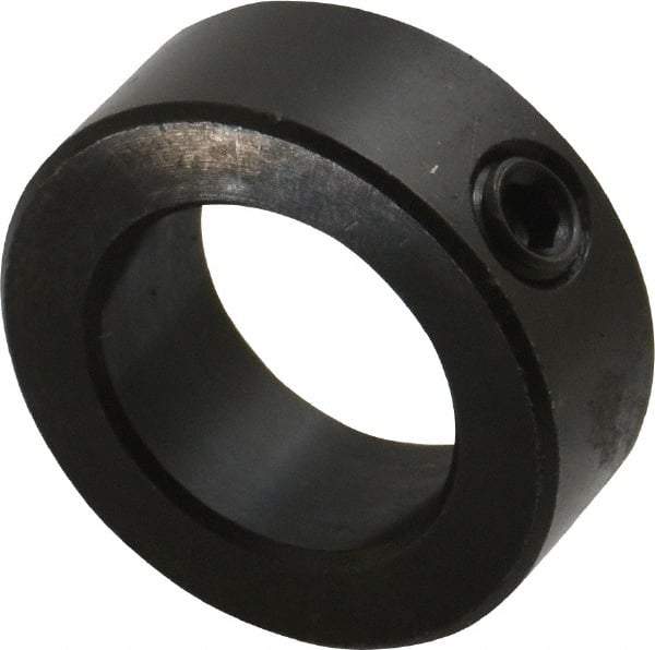 Climax Metal Products - 15/16" Bore, Steel, Set Screw Shaft Collar - 1-1/2" Outside Diam, 9/16" Wide - Industrial Tool & Supply