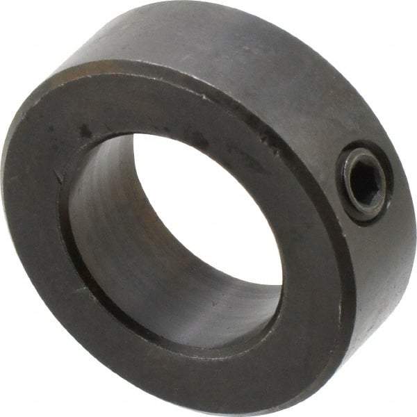 Climax Metal Products - 1-3/16" Bore, Steel, Set Screw Shaft Collar - 2" Outside Diam, 11/16" Wide - Industrial Tool & Supply