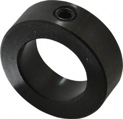 Climax Metal Products - 1-1/4" Bore, Steel, Set Screw Shaft Collar - 2" Outside Diam, 11/16" Wide - Industrial Tool & Supply