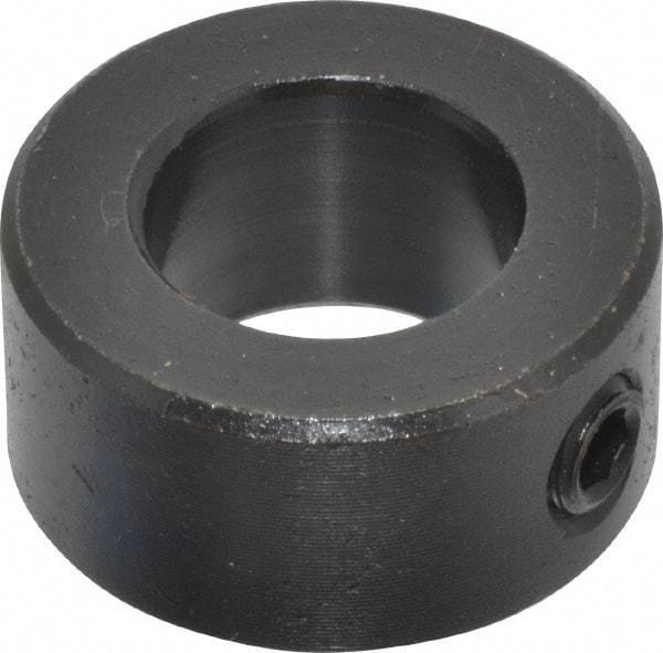 Climax Metal Products - 14mm Bore, Steel, Set Screw Shaft Collar - 1" Outside Diam - Industrial Tool & Supply