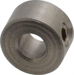 Climax Metal Products - 3/16" Bore, Stainless Steel, Set Screw Shaft Collar - 7/16" Outside Diam, 1/4" Wide - Industrial Tool & Supply