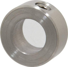 Climax Metal Products - 5/8" Bore, Stainless Steel, Set Screw Shaft Collar - 1-1/8" Outside Diam, 1/2" Wide - Industrial Tool & Supply