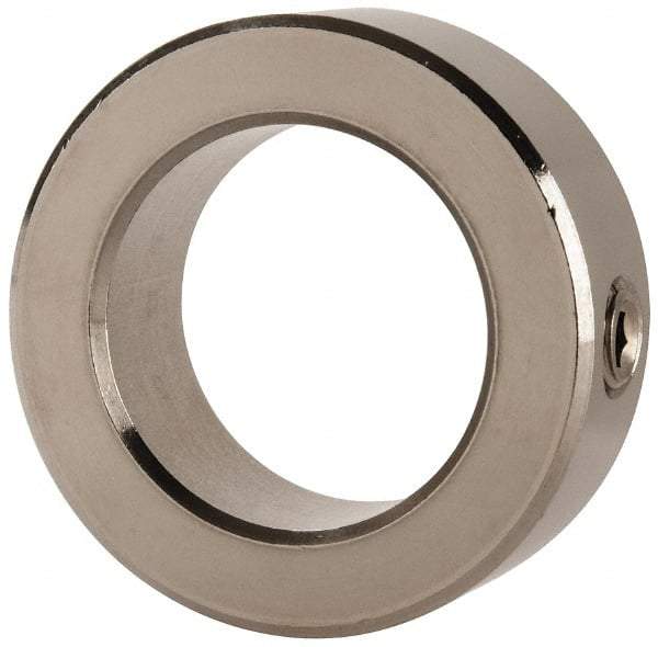 Climax Metal Products - 1-3/8" Bore, Stainless Steel, Set Screw Shaft Collar - 2-1/8" Outside Diam, 3/4" Wide - Industrial Tool & Supply