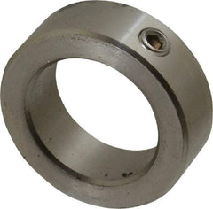 Climax Metal Products - 1-1/2" Bore, Stainless Steel, Set Screw Shaft Collar - 2-1/4" Outside Diam, 3/4" Wide - Industrial Tool & Supply