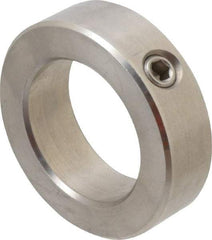 Climax Metal Products - 1-15/16" Bore, Stainless Steel, Set Screw Shaft Collar - 3" Outside Diam, 7/8" Wide - Industrial Tool & Supply