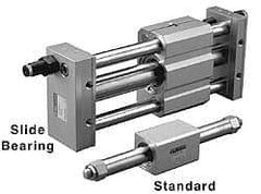 SMC PNEUMATICS - 10" Stroke x 1/4" Bore Double Acting Air Cylinder - 10-32 Port - Industrial Tool & Supply