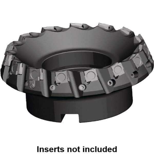 Kennametal - 2" Cut Diam, 3/4" Arbor Hole, 5.89mm Max Depth of Cut, 20° Indexable Chamfer & Angle Face Mill - 4 Inserts, SPHX 1205... Insert, 4 Flutes, Series Fix-Perfect - Industrial Tool & Supply