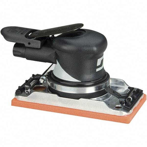 Dynabrade - 8,000 OPM, 16 CFM Air Consumption, Palm Air Orbital Sander - Rectangular Pad, 1/4 NPT Inlet - Industrial Tool & Supply