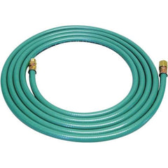 Dynabrade - 8mm ID x 12.7" OD 12' Long Multipurpose Air Hose - Male/Female Ends, 90 Working psi, Green - Industrial Tool & Supply