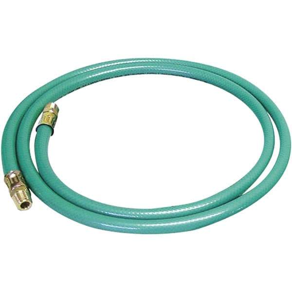 Dynabrade - 8mm ID x 12.7" OD 5' Long Hose - Male/Male Ends, 90 Working psi, Green - Industrial Tool & Supply