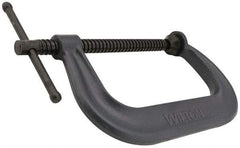 Hargrave - Regular-Duty 12" Max Opening, 5-3/4" Throat Depth, Forged Steel Standard C-Clamp - 9,500 Lb Capacity, 0" Min Opening, Extra Deep Throat - Industrial Tool & Supply