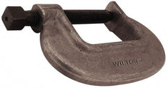 Wilton - Extra Heavy-Duty 2-3/8" Max Opening, 1-7/8" Throat Depth, Forged Steel Standard C-Clamp - 12,500 Lb Capacity, 0" Min Opening, Standard Throat Depth, Cold Drawn Steel Screw - Industrial Tool & Supply