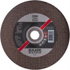 PFERD - 46 Grit, 4-1/2" Wheel Diam, 1/8" Wheel Thickness, Type 27 Depressed Center Wheel - Aluminum Oxide - Industrial Tool & Supply
